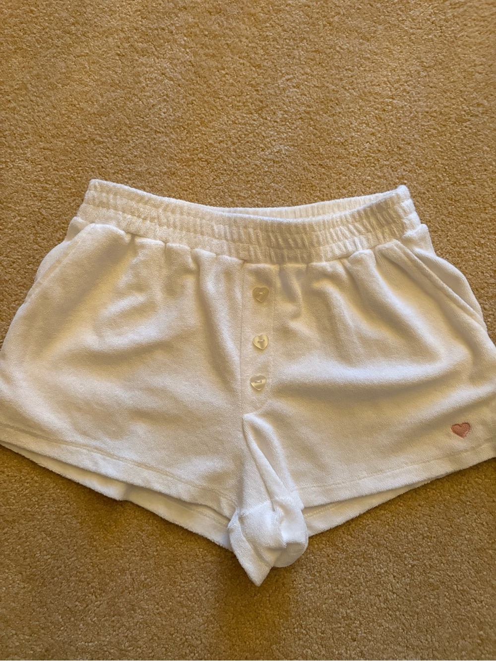 Stoney Clover Ln x Target Collab White Terrycloth Shorts